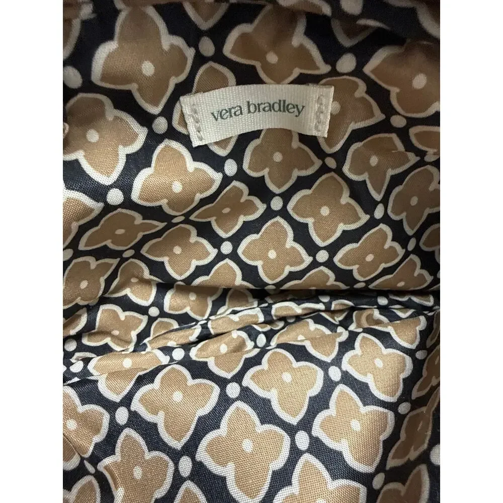 Vera Bradley Woodward Black Sherpa Fleece Small Belt Bag Fanny Pack Crossbody